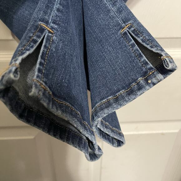 Judy Blue Slim Boot Cut Jeans Size 15/32 Dark Wash Stretch Distressed - Picture 3 of 7